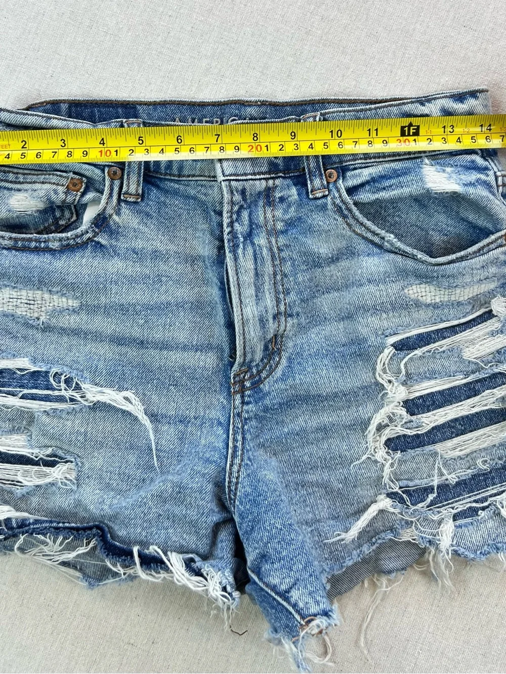 Women’s Distressed High-Rise Ripped Distressed Comfy Boho Indie Denim Shorts - 2 - Picture 9 of 9
